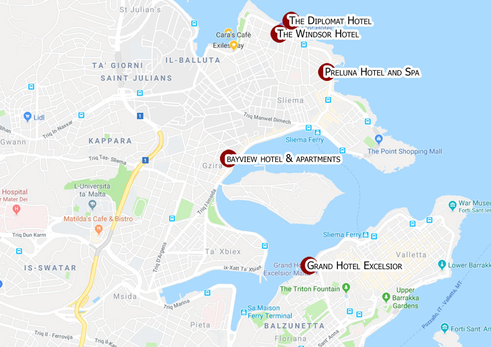 Hotel locations